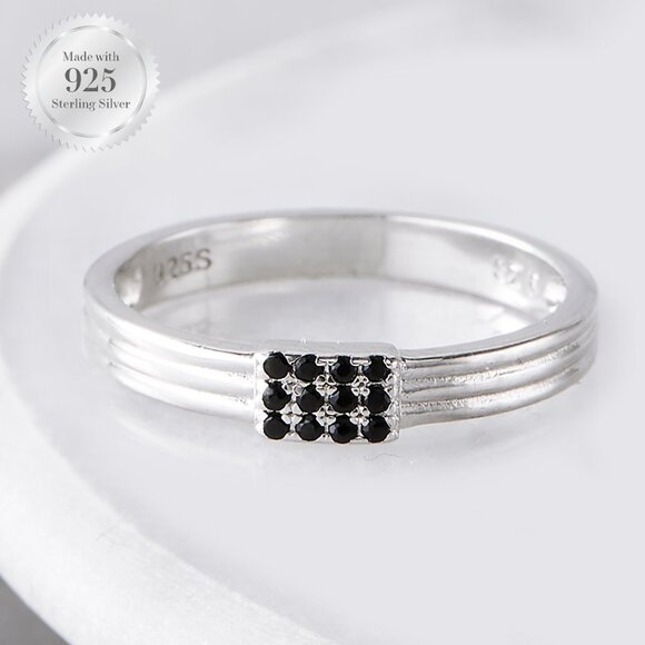 Charmed Aroma Onyx ring - 925 Sterling Silver Size 6 - Picture 3 of 3